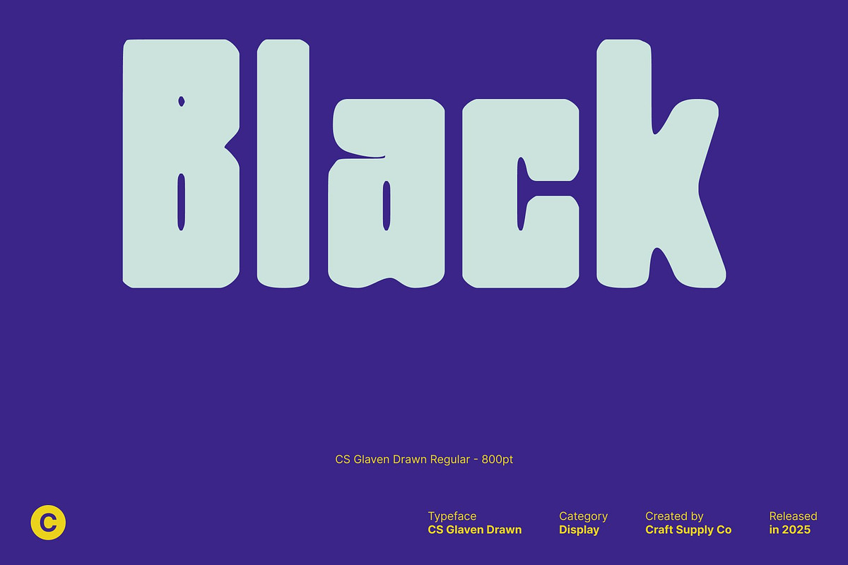CS Glaven Drawn, a Sans Serif Font by Craft Supply Co. (Photo 2 of 8)