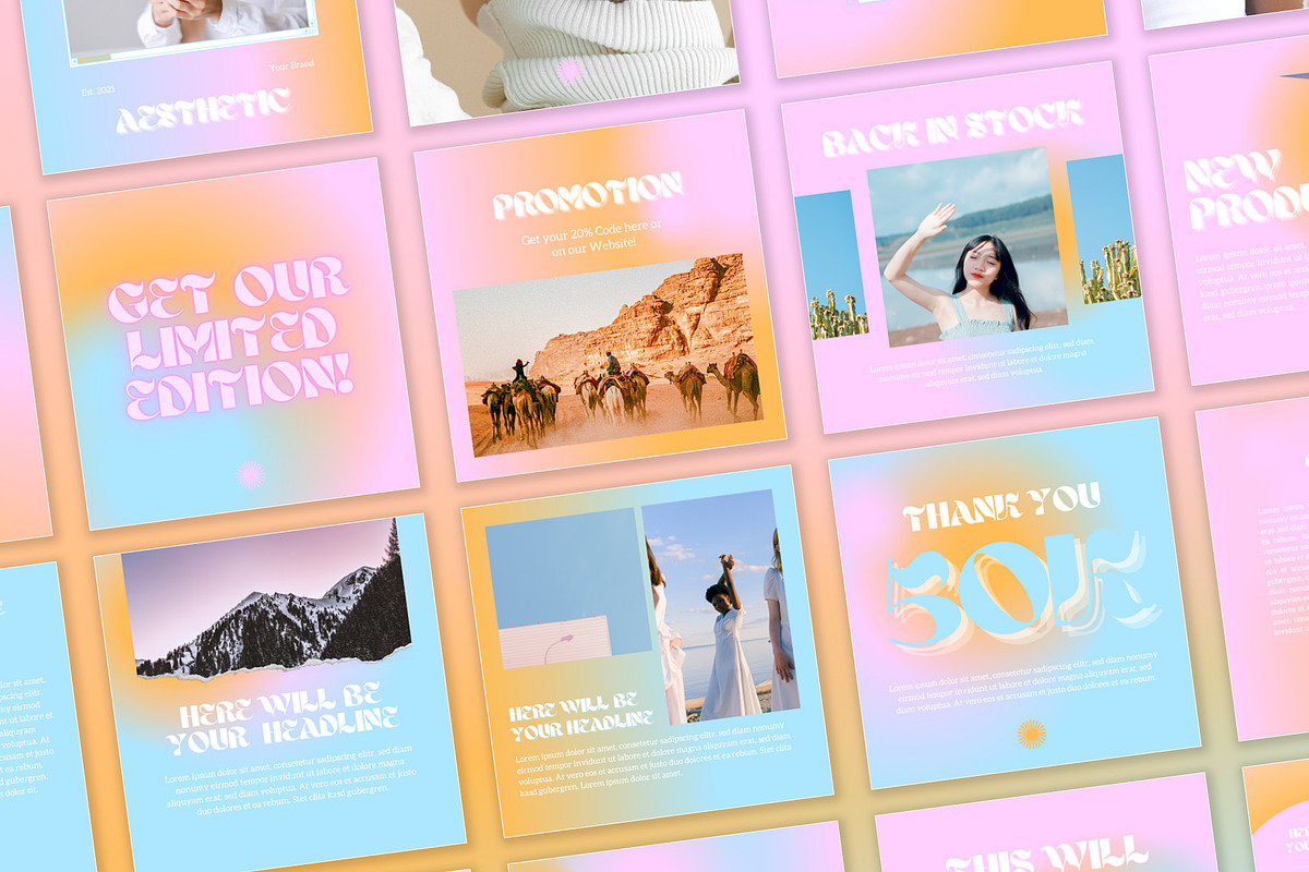 Instagram Social Media CANVA Pastel, a Social Media Template by Vermeulen Design Studio (Photo 5 of 6)