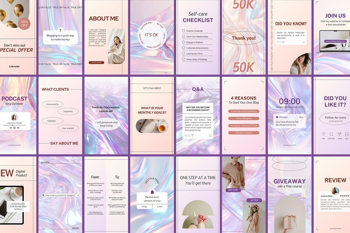 Influencer Voice Instagram Templates, a Social Media Template by Ollyta May (Photo 7 of 9)