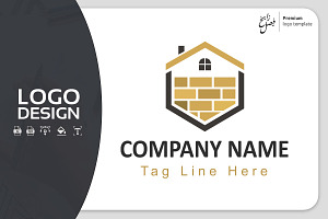 Home Brick Logo Design only 15$