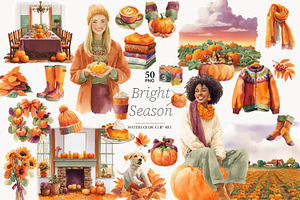 Autumn Clipart | Fall Pumpkins Image