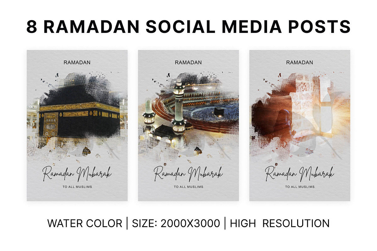8 Ramadan Social Media Design Posts, a Social Media Template by Walldecorated (Photo 4 of 4)