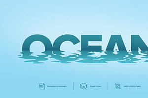 Ocean Text Effect Design