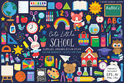 Cute Little School, an Illustration by PixelPaperPrints (Thumbnail 1 of 9)