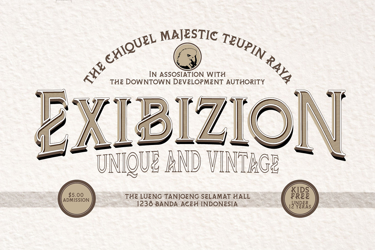 Chiquel - Serif Vintage Font, a Serif Font by Ridha-38.lineart (Photo 2 of 10)