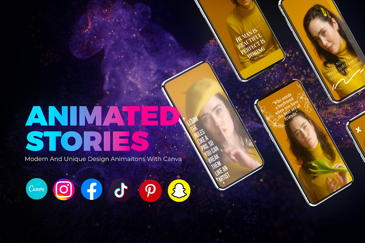 CANVA Animated Social Media Stories, a Templates & Theme by AN Productions (Photo 1 of 7)