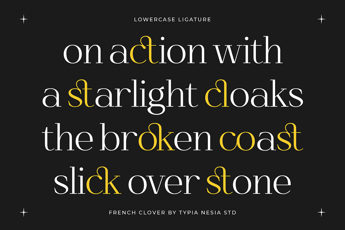 French Clover - Ligature Serif, a Serif Font by Typia Nesia (Photo 6 of 13)