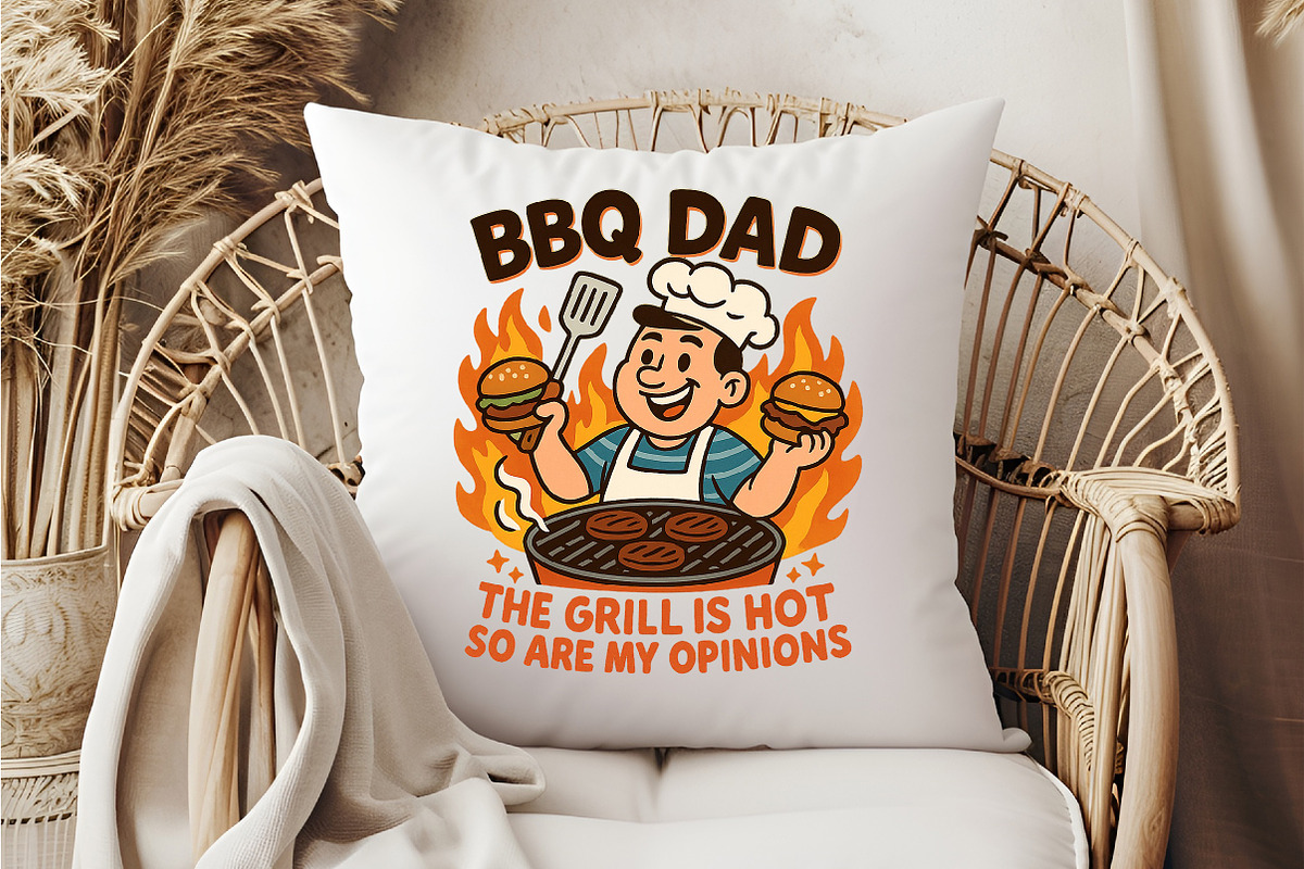 BBQ Dad Funny Fathers Day Sublimatio, an Illustration by DreamCafeArt (Photo 6 of 7)