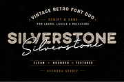 Silverstone Vintage Retro Font Duo, a Sans Serif Font by Ghuroba Studio (Thumbnail 1 of 7)