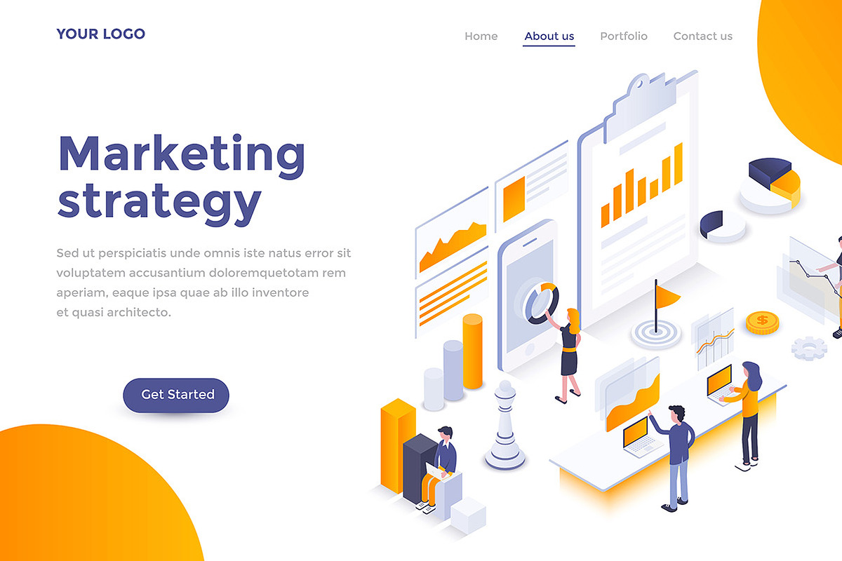 Landing Page templates, a Templates & Theme by Creative Graphics (Photo 4 of 12)