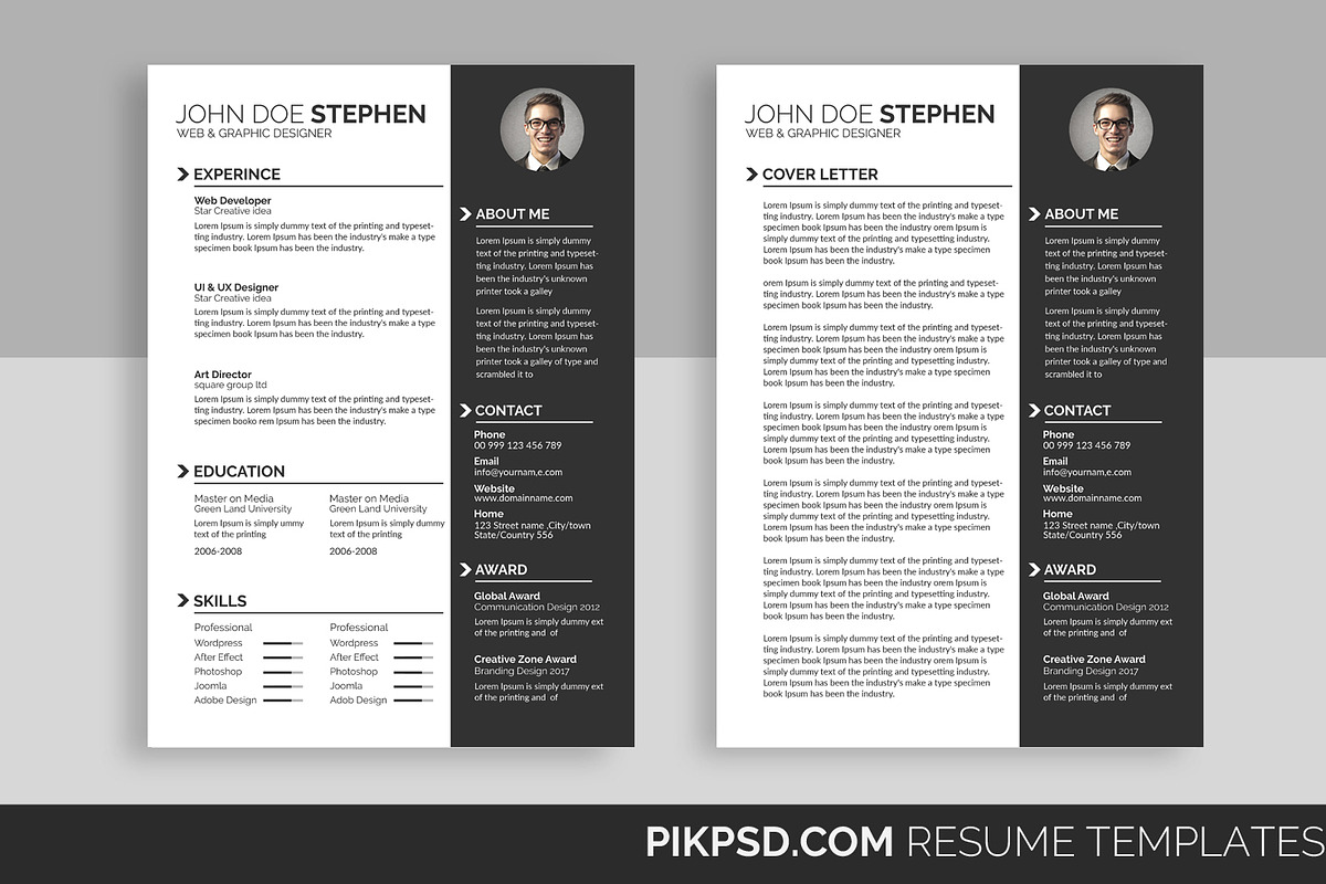 Resume/CV, a Resume Template by graphicforest (Photo 1 of 5)