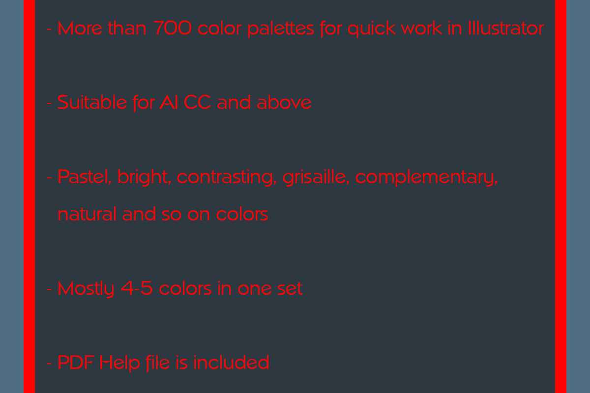 700+ Great Illustrator Color Palette, a Palette Add-On by Kseniya-Omega (Photo 2 of 3)