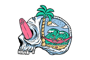 Thinking of relaxing on the beach, a Person Illustration by gunaonedesign