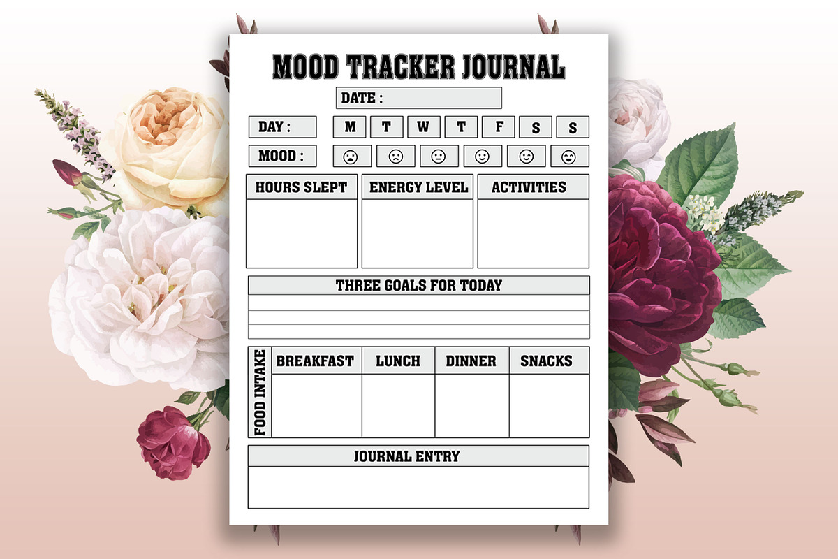 Mood Tracker Journal Daily Mental, a Graphic by mh_arif (Photo 2 of 2)