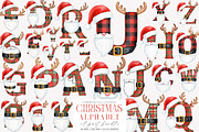 Plaid Christmas Santa Claus Alphabet, an Illustration by SinaCreation (Thumbnail 1 of 7)