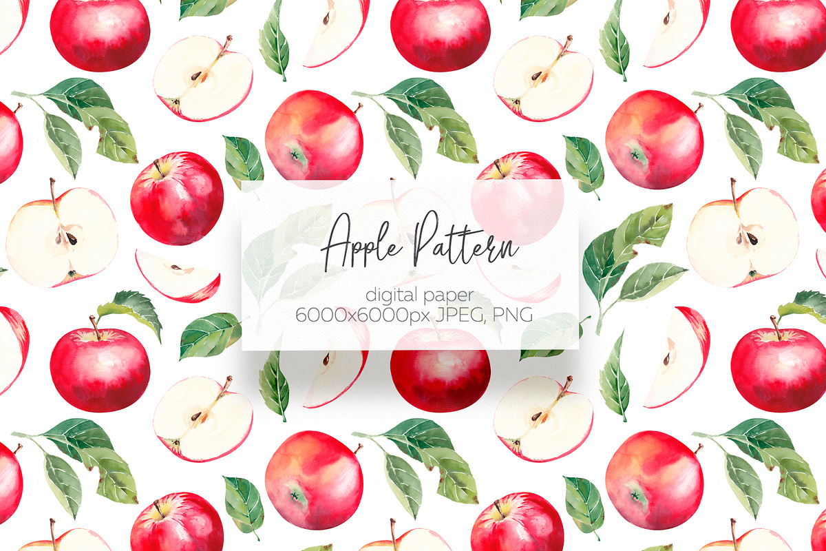 Apple Clipart Collection, an Illustration by YuliyaArtGarden (Photo 6 of 8)