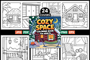 Cozy Spaces Coloring Pages for Adult, a Decorative Illustration by Ink Gallery (Thumbnail 2 of 3)