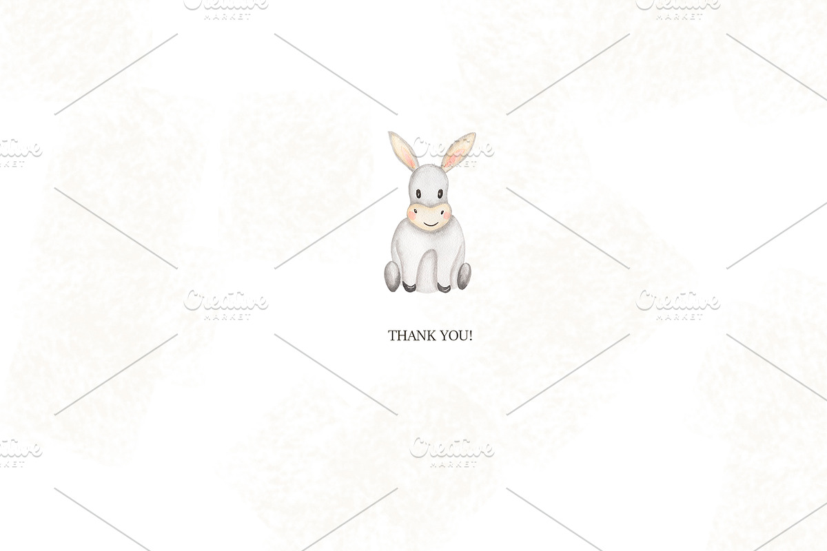 Watercolor Animal Numbers Set, an Animal Illustration by MayaNavits (Photo 8 of 8)