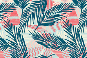 Summer Adventure. 6 Seamless Pattern