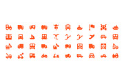 90 Transportation Material Icons, a Solid Icon by Creative Stall (Thumbnail 2 of 2)
