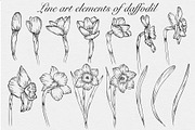 Daffodil flower SVG Line art vector, an Object Graphic by mArtstore (Thumbnail 2 of 4)