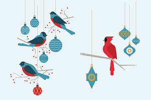 Winter Holiday Birds Pack