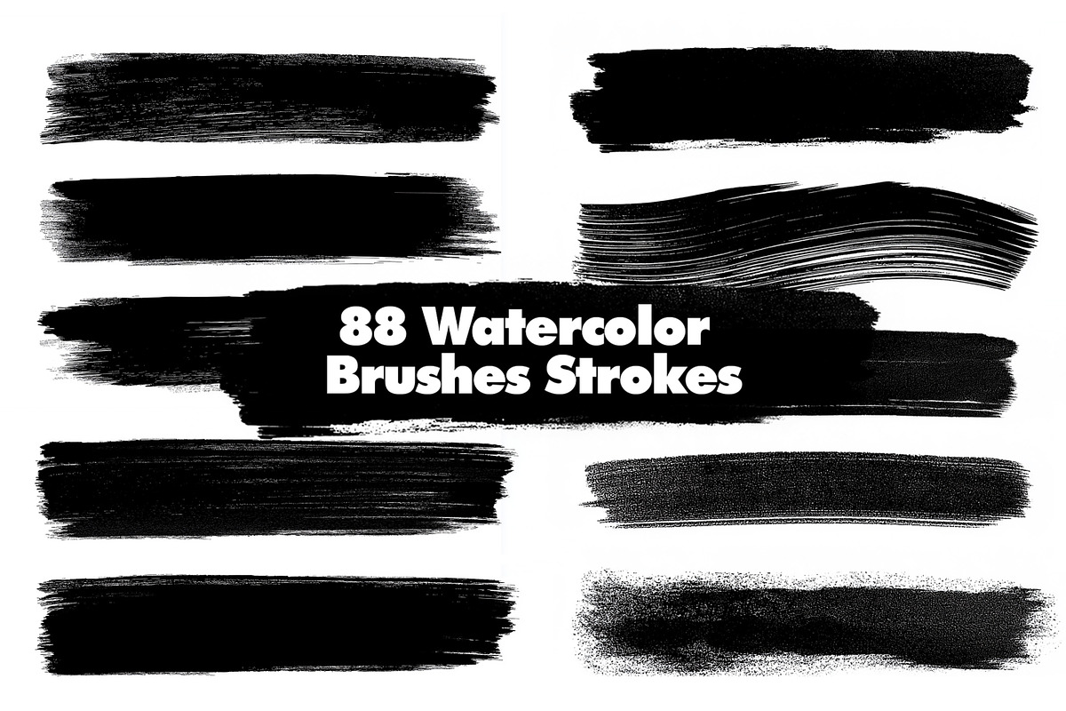 Watercolor Stroke Photoshop Brushes, a Brush Add-On by INTENTFX (Photo 1 of 4)