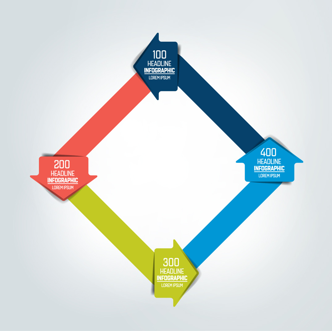 Arrows infographics chart, scheme, a Work Illustration by VectorAN