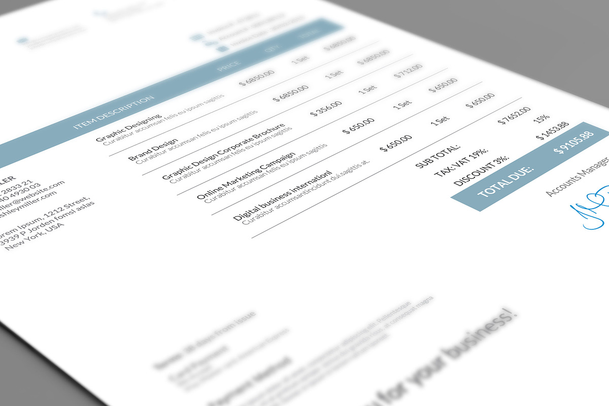 Invoice, a Stationery Template by UX-group (Photo 5 of 6)