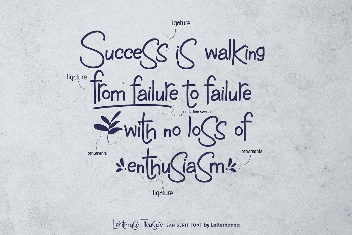 Lighthouse Treasure Font, a Sans Serif Font by Letterhanna Studio (Photo 7 of 10)