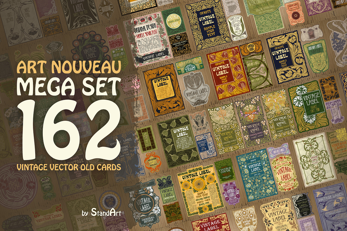 Covers Art Nouveau - mega set, a Decorative Illustration by Stanislav Kharchevskyi (Photo 1 of 2)
