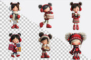 Whimsical Christmas Girl Clipart Bun, a Healthcare Illustration by SVGArt (Thumbnail 2 of 9)