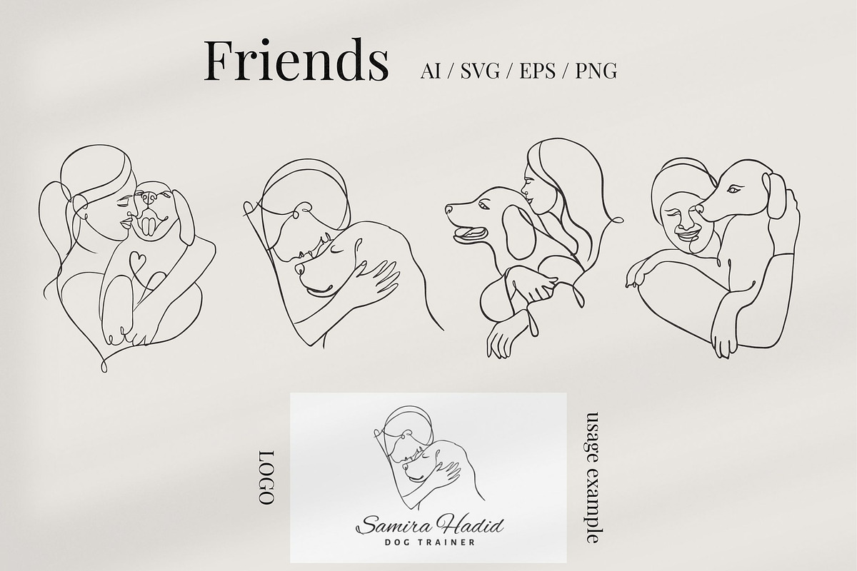 Family one line illustrations, a Person Illustration by Elena_Sedova (Photo 5 of 7)