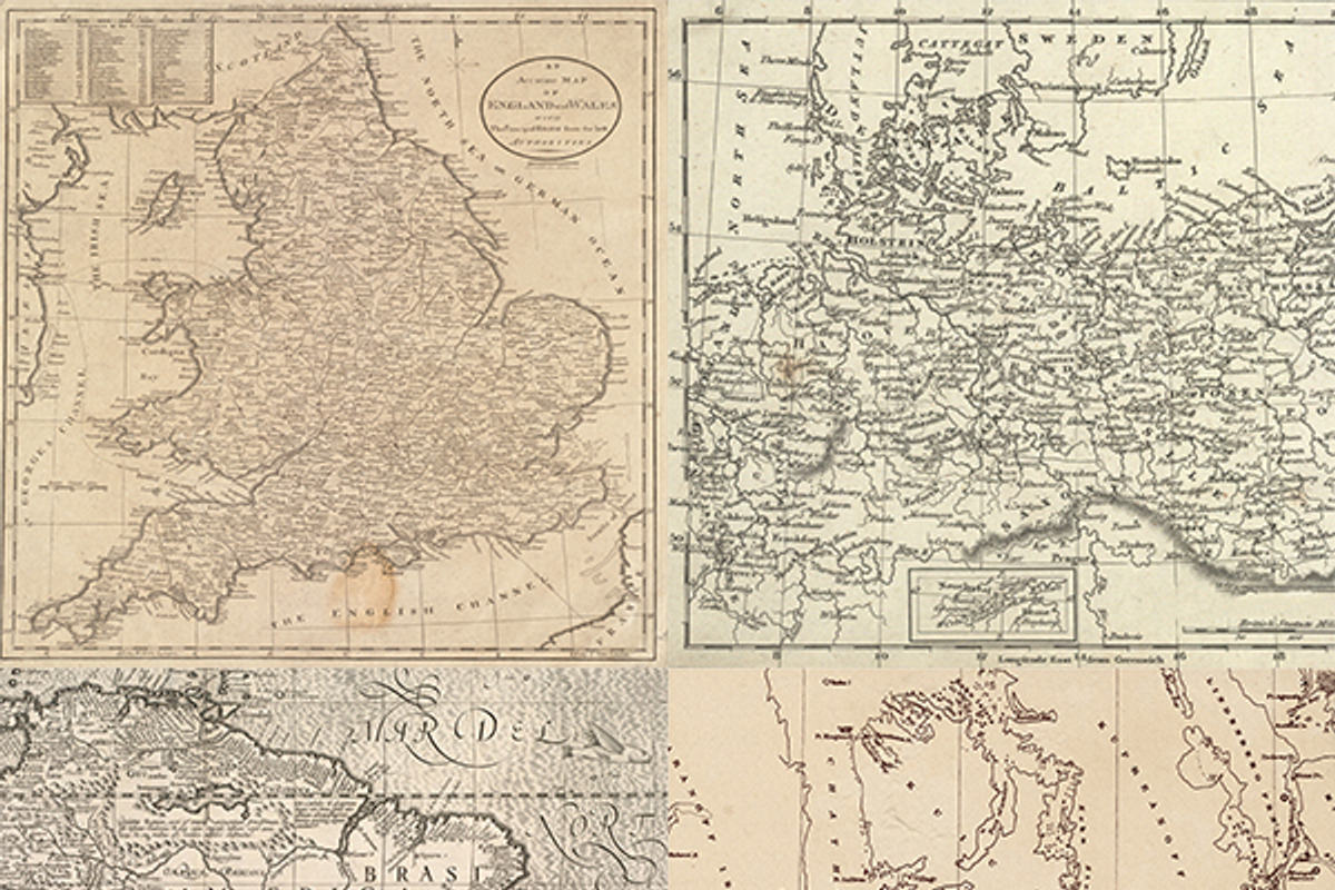 Antique Maps - Set 02, a Texture Graphic by Gwenhw (Photo 2 of 2)