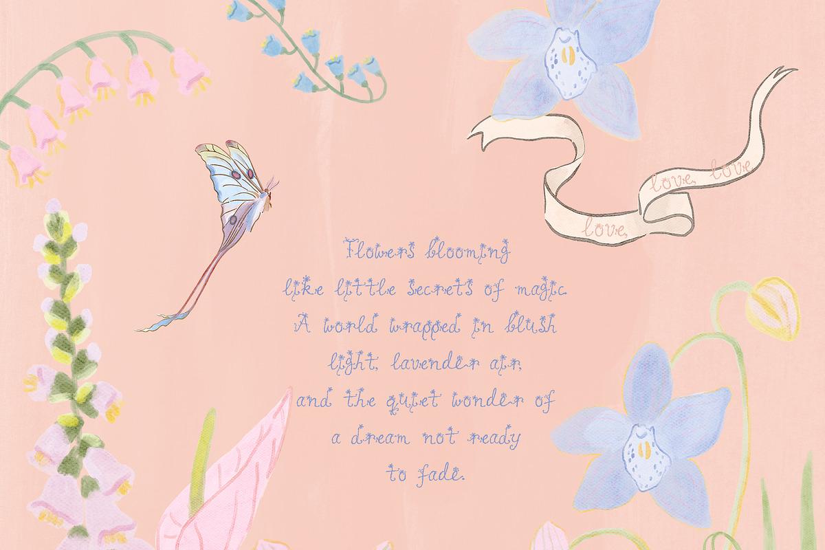 Hand-Painted Pastel Floral Whimsy, a Decorative Illustration by Lana Elanor (Photo 3 of 16)