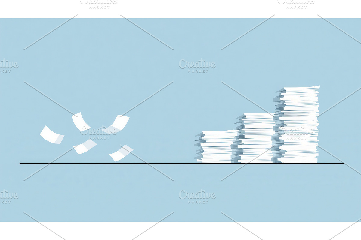 Minimalist illustration of flying, an Illustration by tilialucida