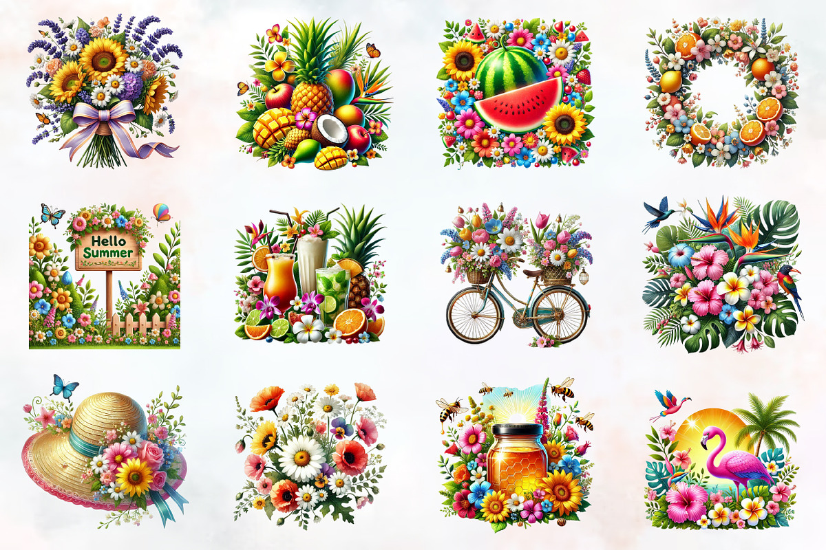 Spring clip art summer clipart, an Illustration by RobertsArt (Photo 7 of 7)