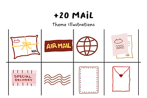 20+ Mail Illustration Set, an Object Illustration by The Journey Atelier