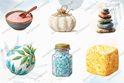 Watercolor Spa Clipart, a Graphic by designcity5 (Thumbnail 3 of 5)
