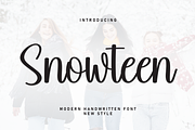 Snowteen | Script Font, a Script Font by Scratchones (Thumbnail 1 of 8)