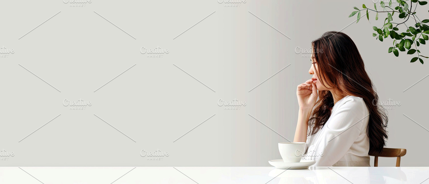 Young woman enjoying a peaceful morn, a Photo by LOGOCREATIVE