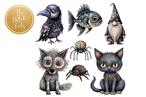 Whimsical Garden Creatures Clipart