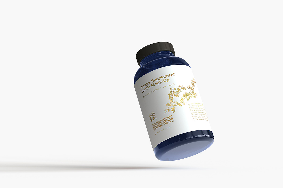 Vitamins | Supplement Bottle Mock-Up, a Cups & Container Mockup by TSOBG (Photo 12 of 13)
