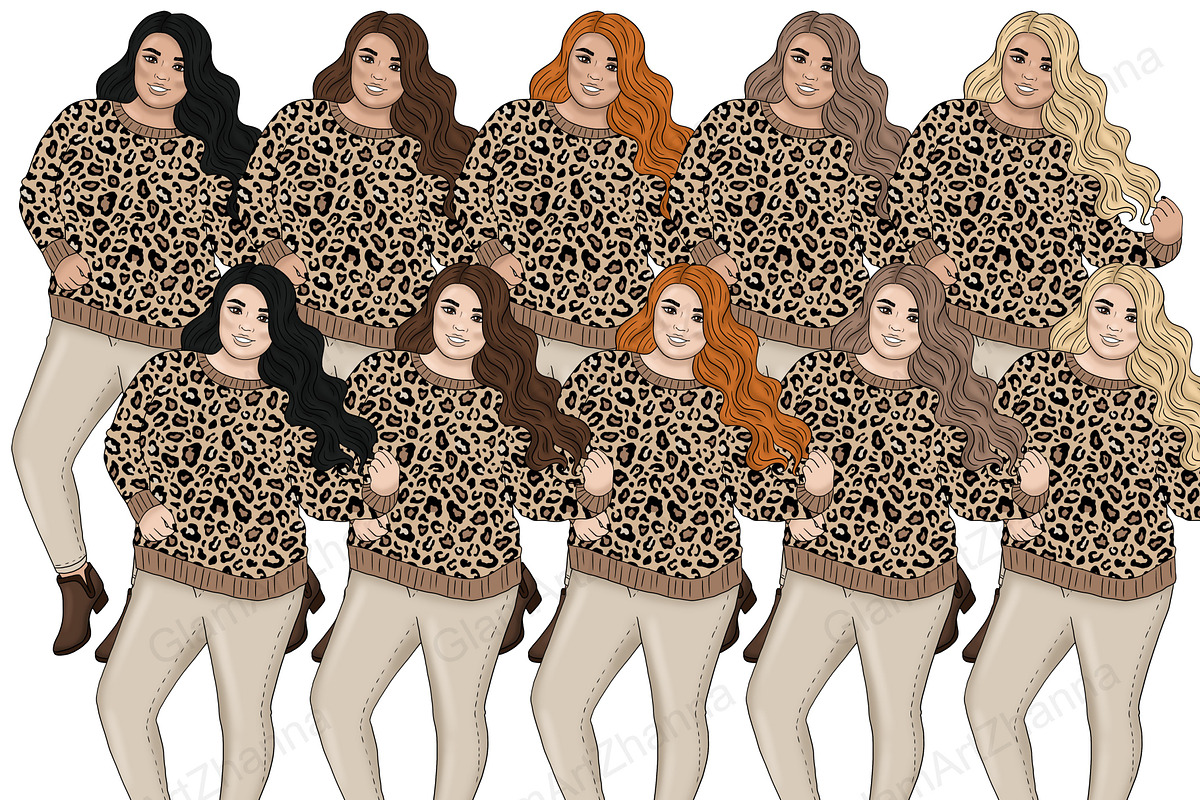 Trends Girls Clipart, a Person Illustration by GlamArtZhanna (Photo 4 of 5)