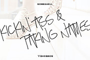 Bombshell Font Duo, a Handwritten Font by Midnight Grim (Thumbnail 6 of 8)