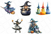 Funny Witch Halloween Clipart, an Illustration by DreamPrint404 (Thumbnail 5 of 5)