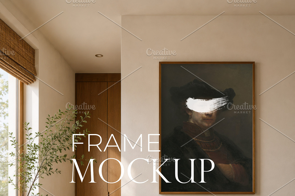 Japandi Bedroom Frame Mockup, a Household Mockup by AYAKA Studio Co. (Photo 2 of 2)