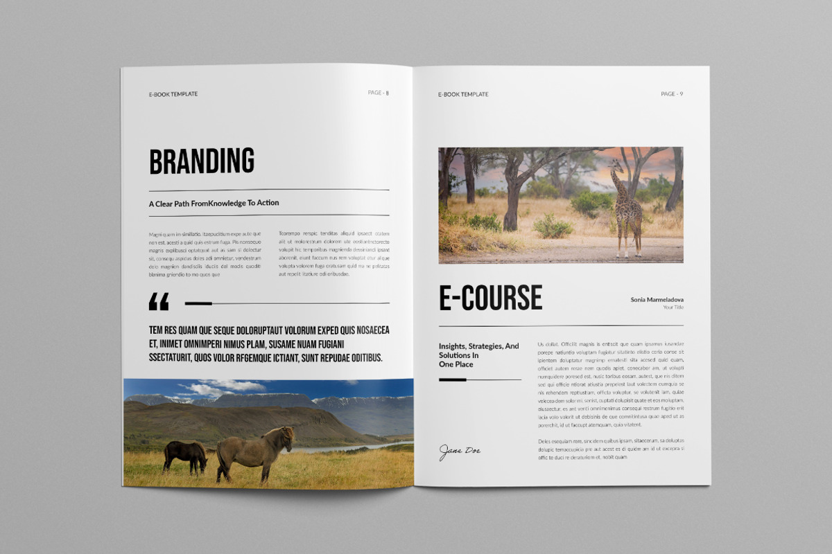 Minimal Ebook Canva Template, a Brochure Template by Pixelpick (Photo 5 of 9)