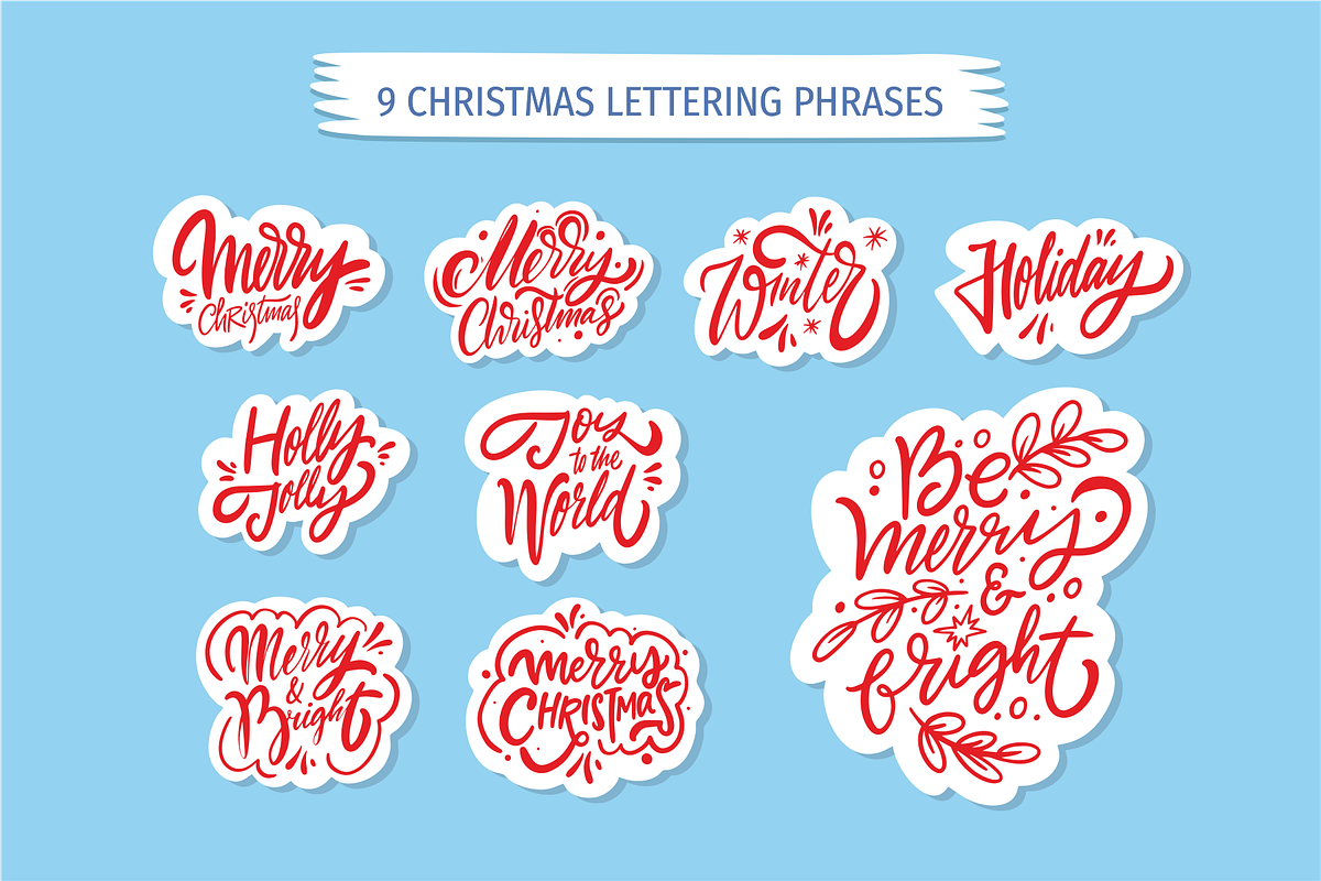 Christmas Doodles & Holiday Clipart, a Seasonal Illustration by Oktyabr (Photo 4 of 8)