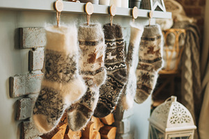 Cozy knitted warm socks